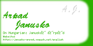 arpad janusko business card